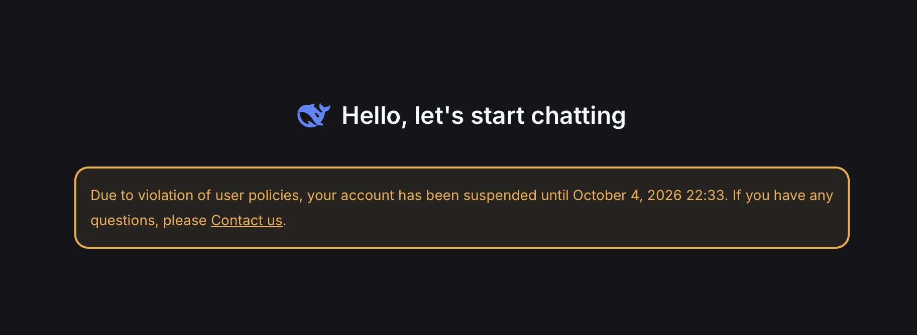 First AI account ban turns out to be DeepSeek, not Claude or GPT