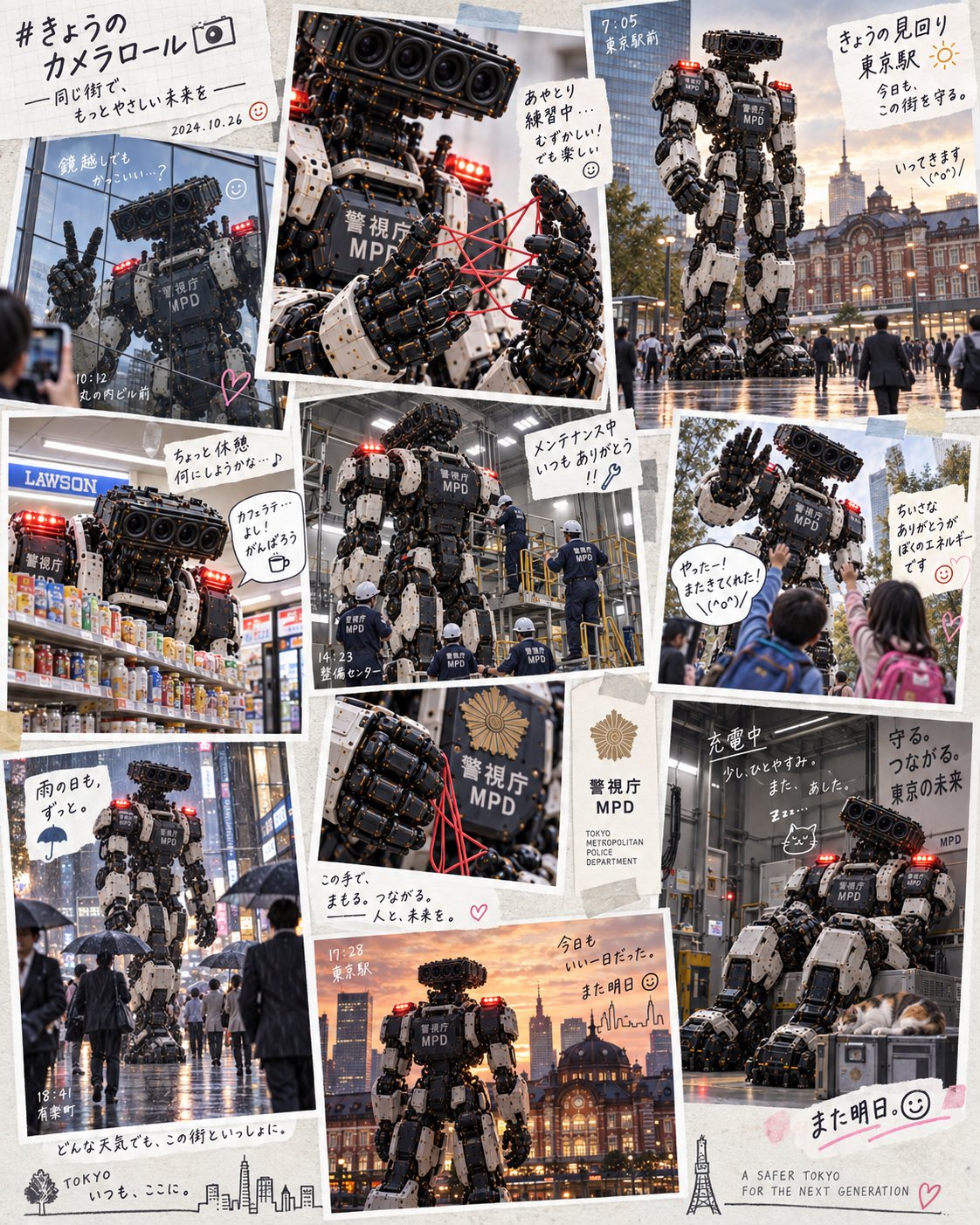 Japanese user tries tane's prompt in GPT-Image 2.5 and gets cute, not comical, everyday scenes (image 2 of 2)