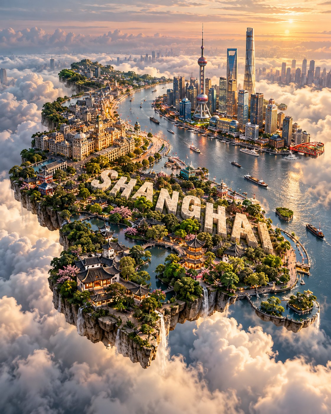 GPT Image 2.5 悬浮微缩岛国海报提示词(第 1 张,共 4 张)