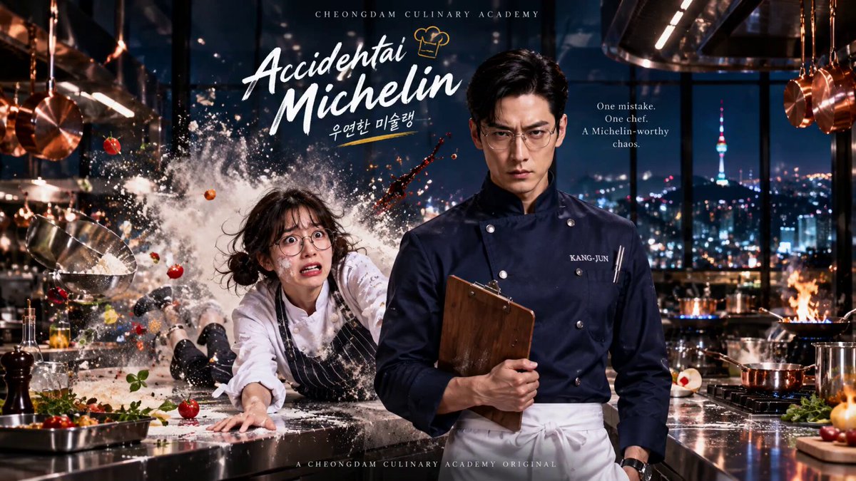 Full Kling 4.0 prompt: a 30-second K-drama kitchen comedy