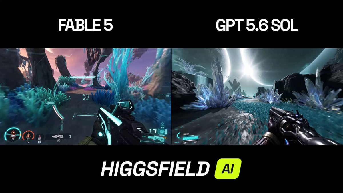 Higgsfield 用 Seedance 2.0 做游戏 POV 模型对比