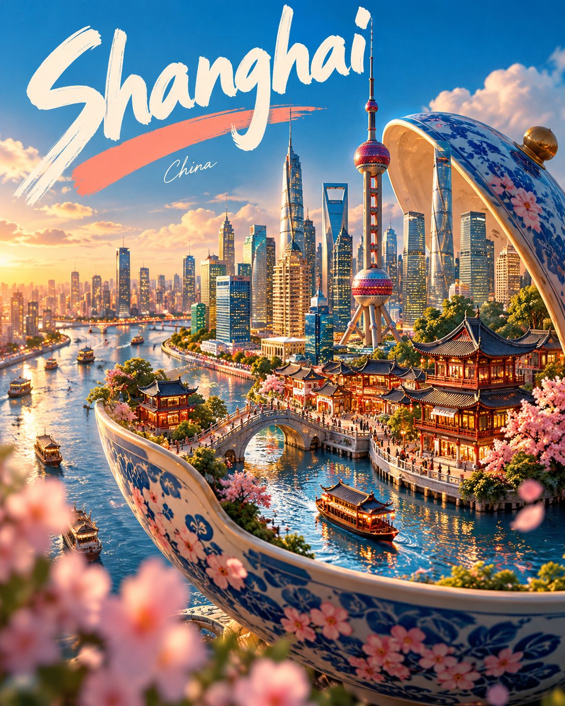 GPT Image 2.5 prompt template for tiny-world travel posters
