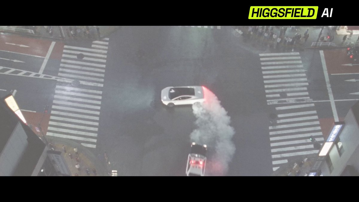 Higgsfield 生成飞行汽车警车追逐戏