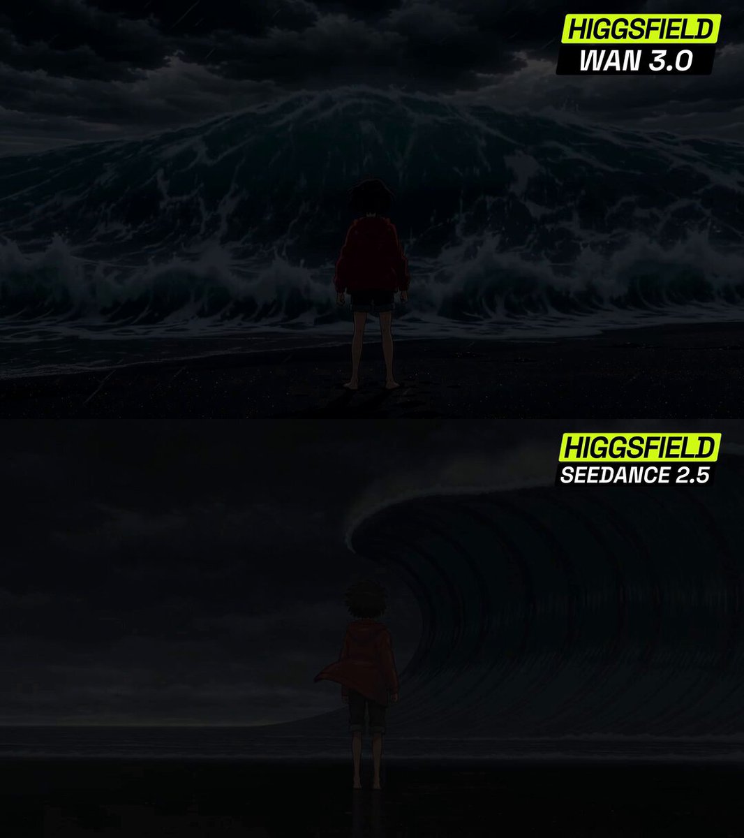 Wan 3.0 与 Seedance 2.5 的动漫水花对比
