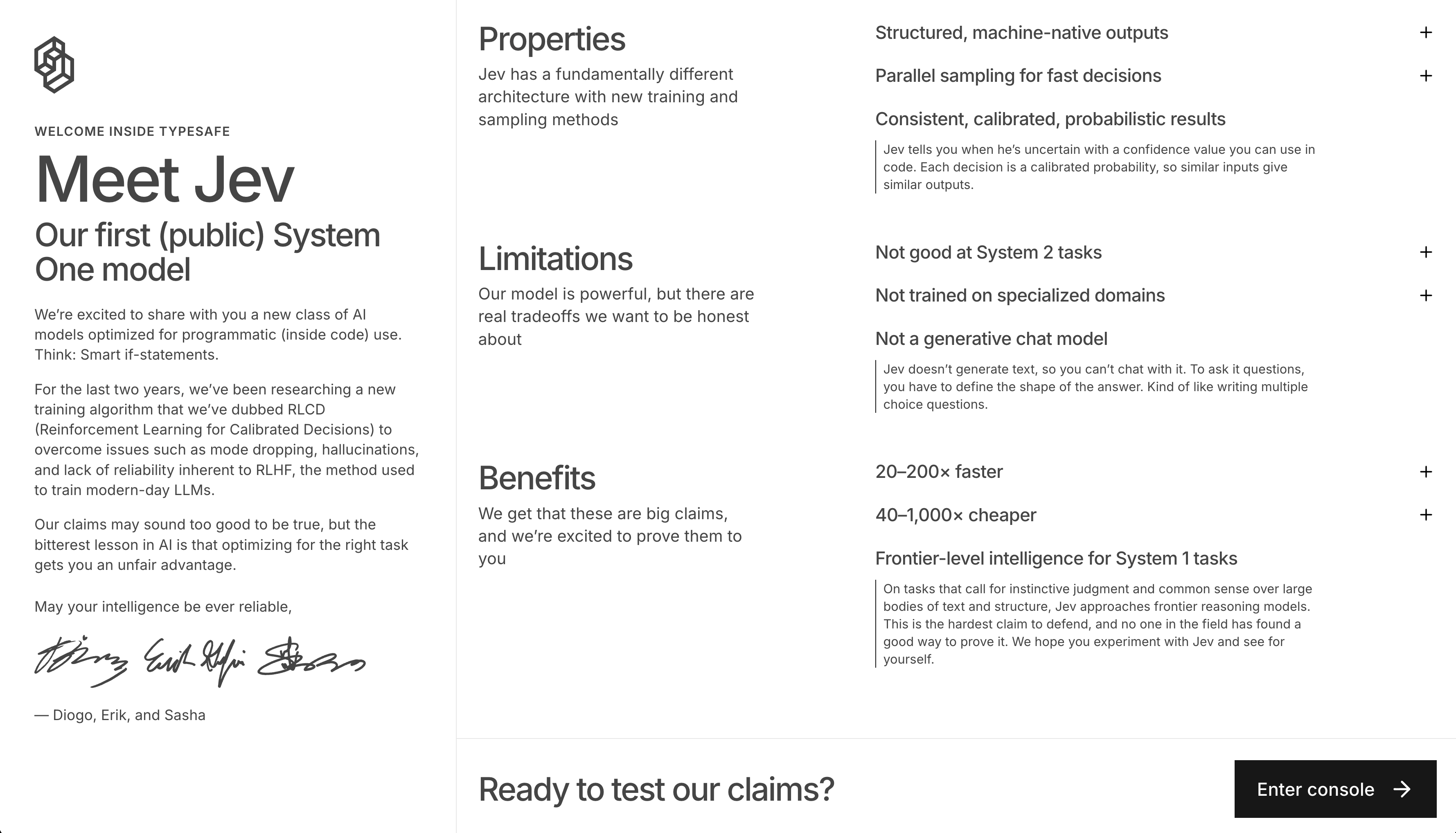 Jev 注册后进入的 FAQ 页面截图