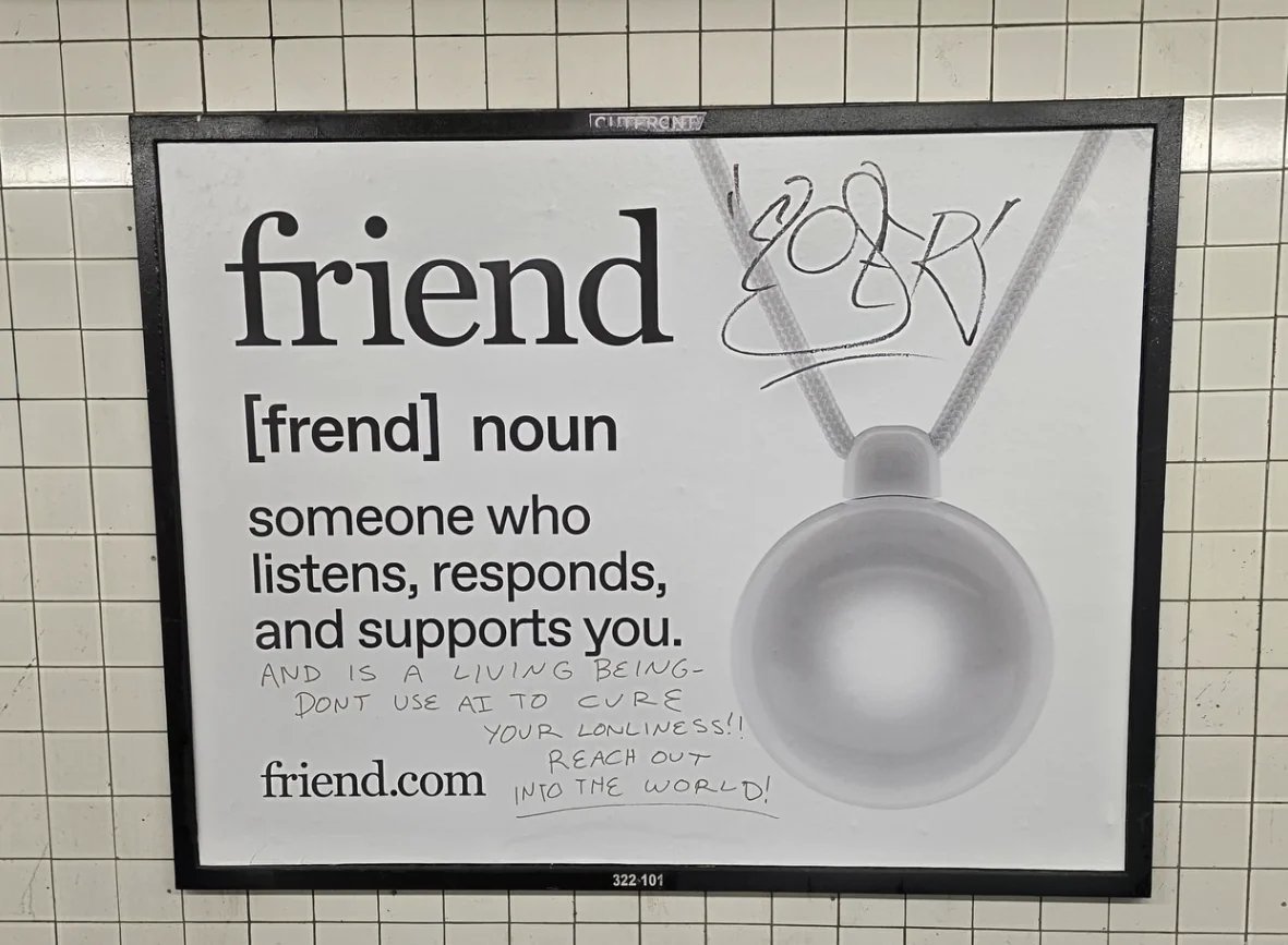 Joke: the Friend necklace fell 16 floors so Muse could run