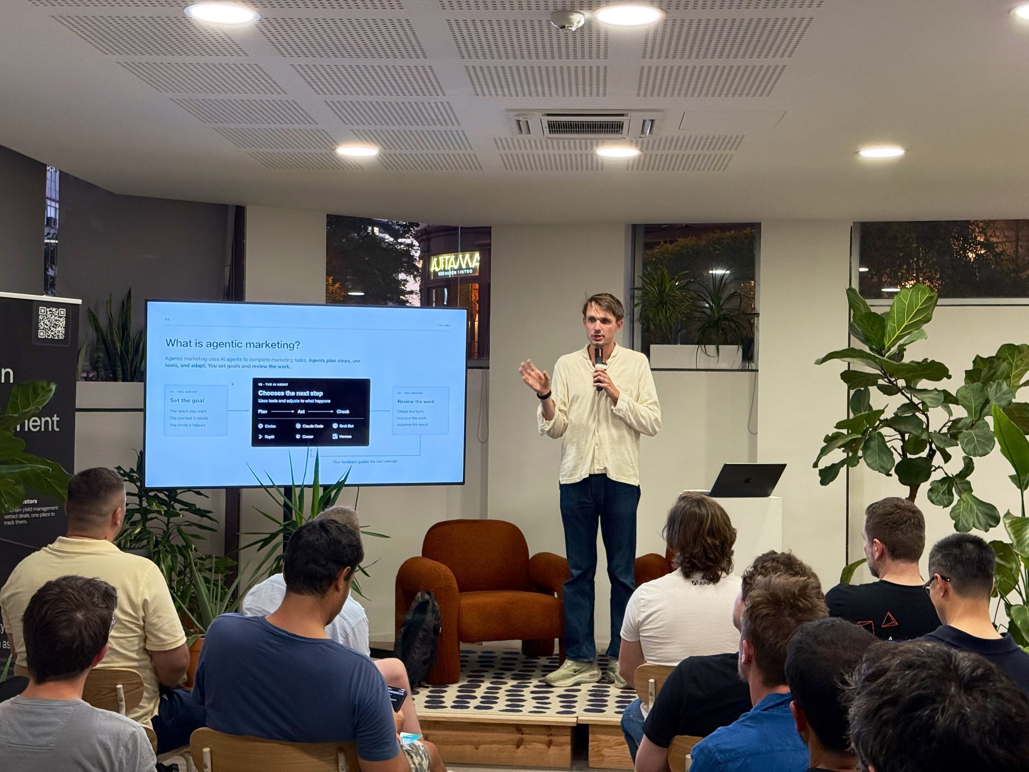 Demoing a Grok Bot workflow at the Agentic Engineering meetup