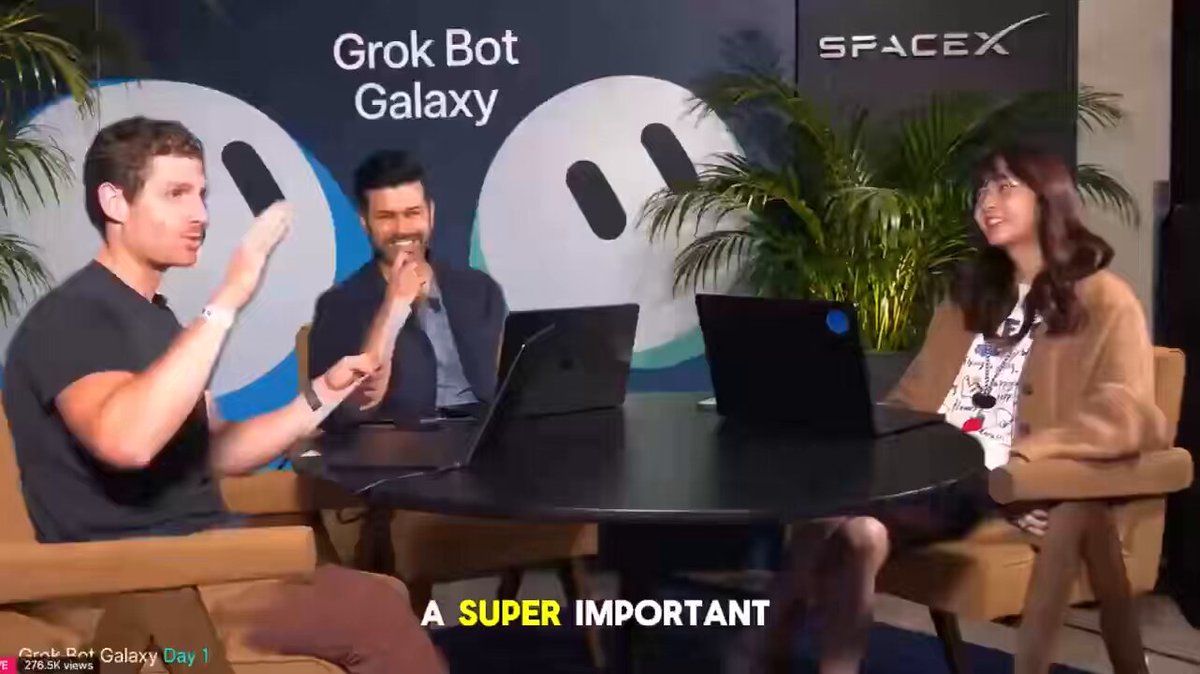 SpaceXAI livestream builds a company with Grok Bot