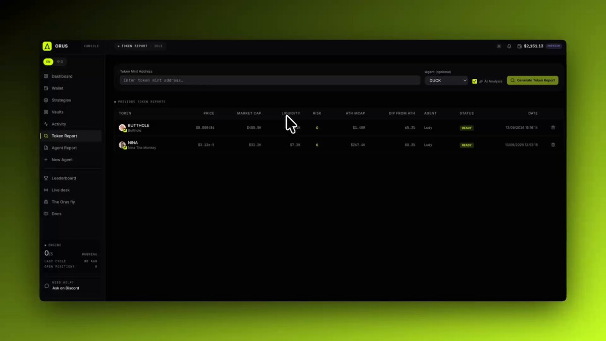 Orus Agent adds Solana chain, vaults and themes in weekly update