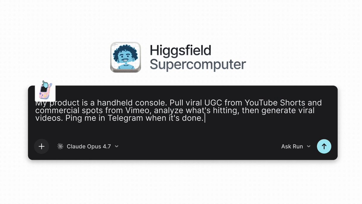 Higgsfield 演示一句话跑通付费广告投放