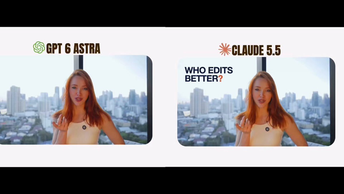 同一段素材交给 Claude 5.5 和 GPT-6 Astra 剪辑对比