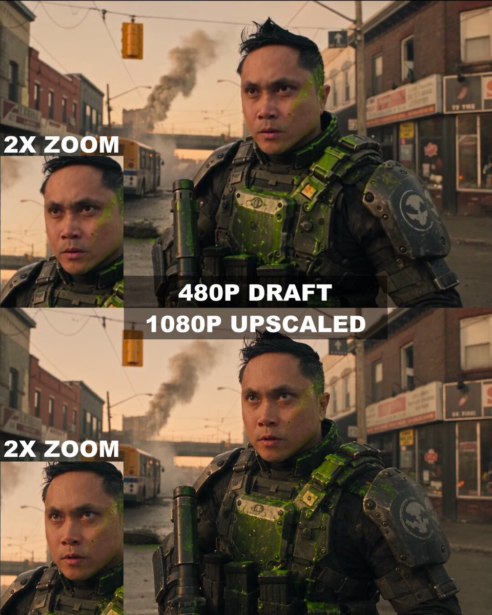 Topview AI 新旧 1080p 放大效果对比实测