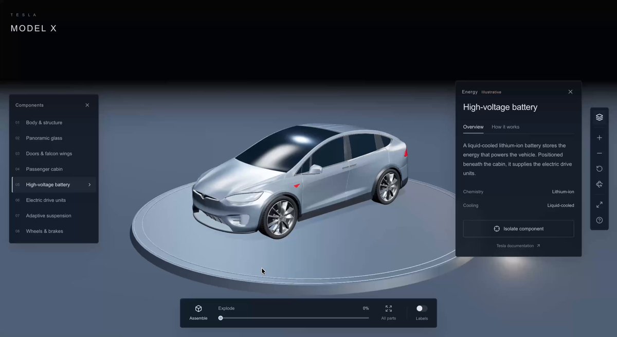 Astra 做出可拆解 Model X 334 个零件的 3D 网站
