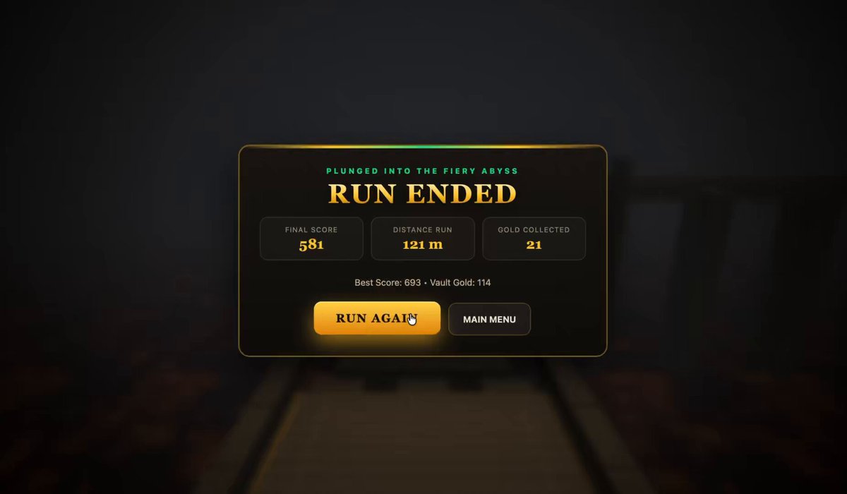 Gemini 4 Argon plays a Temple Run-style game