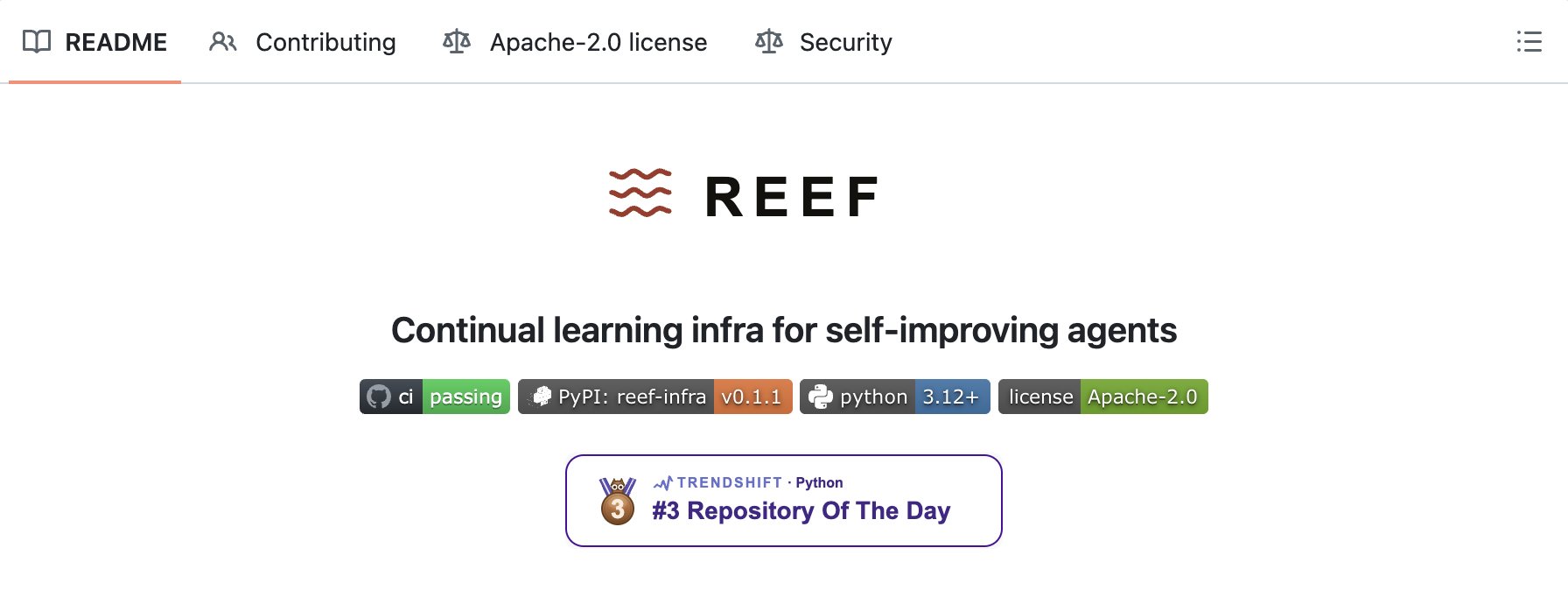Reef's /reefine lets agents upgrade themselves