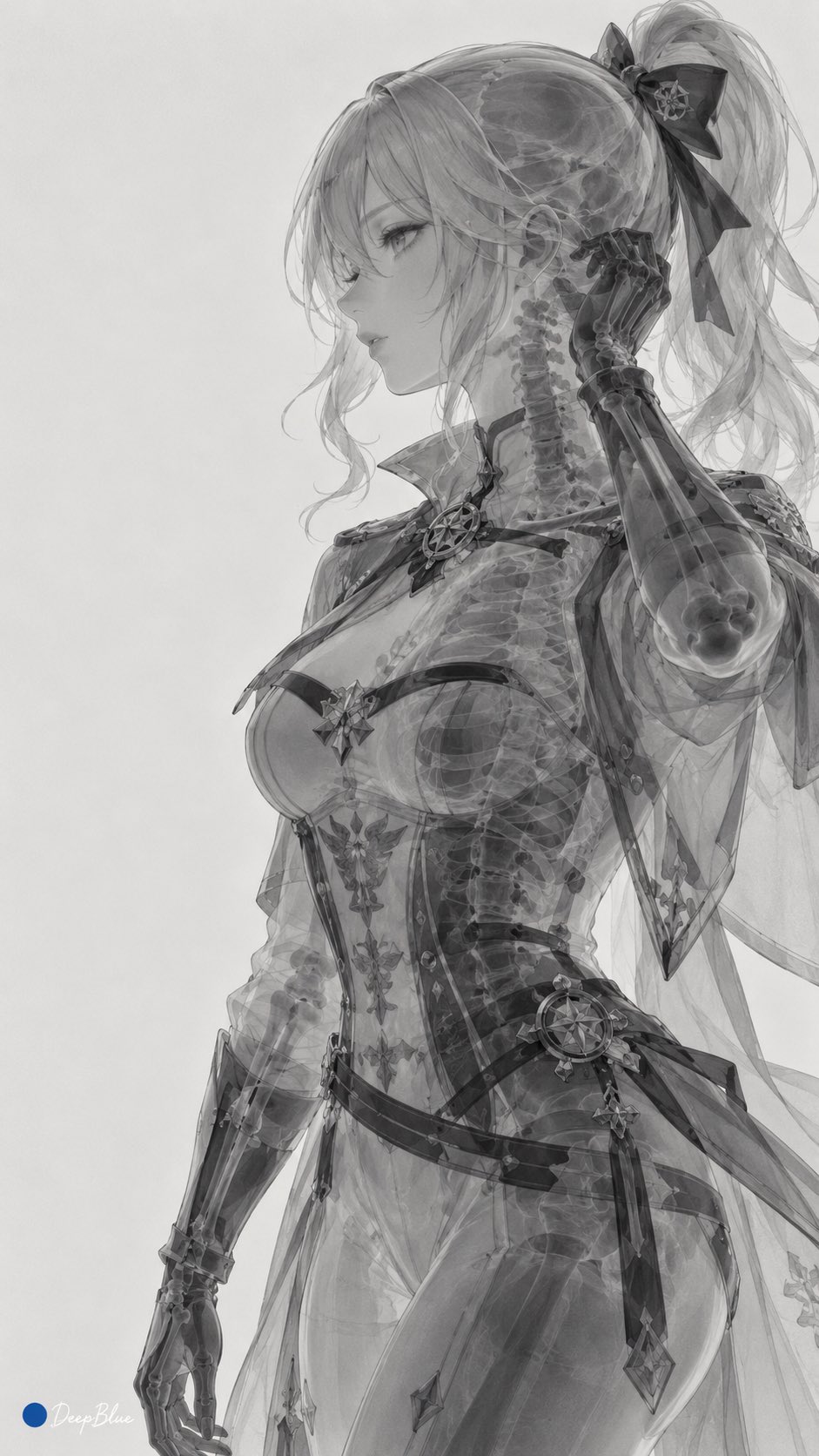 GPT Images 2.5 prompt: anime characters as X-ray radiographs (image 4 of 4)
