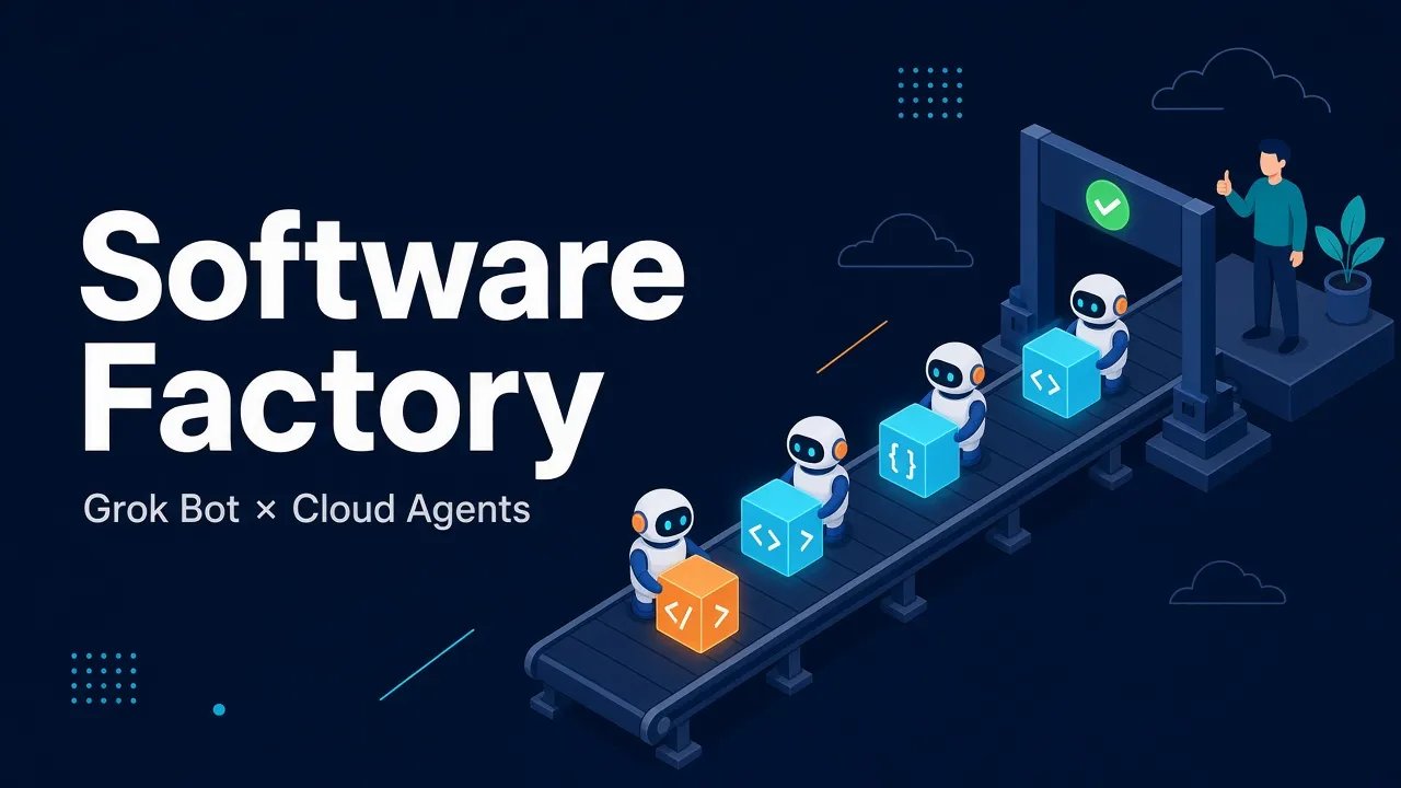 Grok Bot drafts a Notion guide on building a software factory with Grok Bot and Cloud Agent