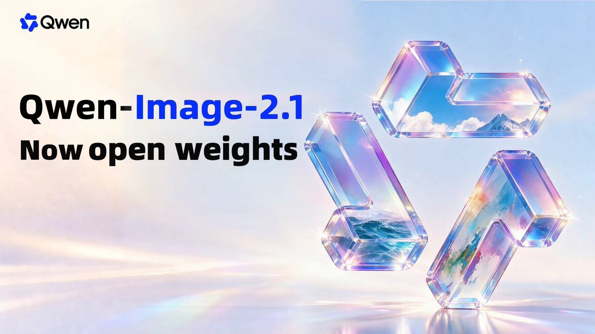 Qwen-Image-2.1 released with open weights: a 7B model for generation and editing