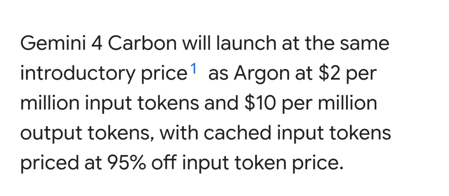 Gemini 4 Carbon 定价曝光：与 Argon 相同